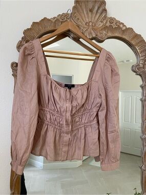 J. Crew Square Neck Peasant Blouse